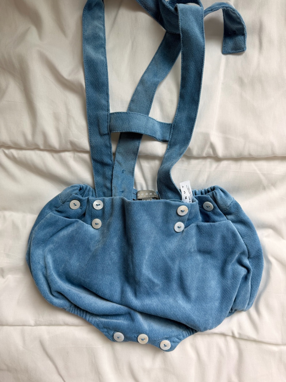 Coconuts by Matisse Dusty Blue Cotton Kids Overalls with Buttons